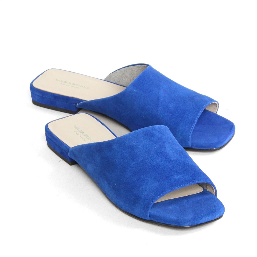 SOLD | Vagabond Cobalt Blue Suede Slides